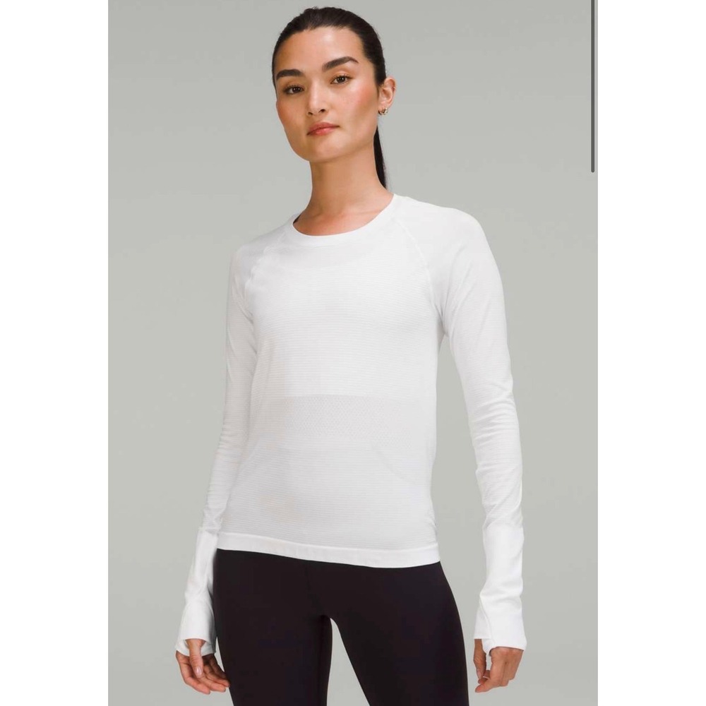 Lululemon Swiftly Tech Long Sleeve Shirt 2.0 White Size 6 Activewear Running
